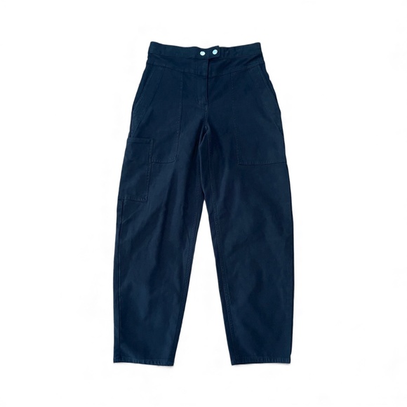 Aritzia Wilfred Free Utility Pants Black Modern High Rise Cropped Women's Sz 6 - Picture 1 of 10